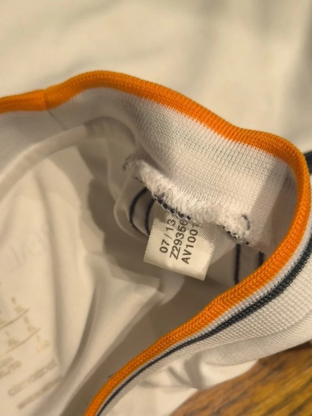 adidas Real Madrid Home Jersey - White with Orange and Gray Trim